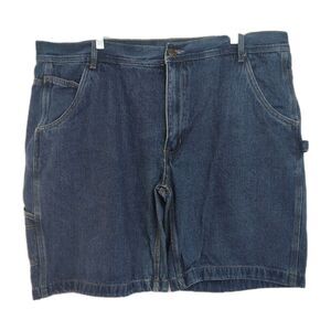 Key Denim Dungaree Shorts Men's 43 Medium Blue Utility Pocket‎ Hammer Loop
